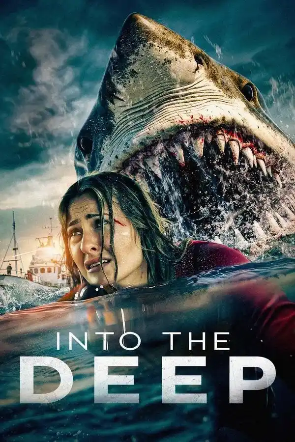Into the Deep movie poster with shark scene available on British IPTV 4K IPTV service